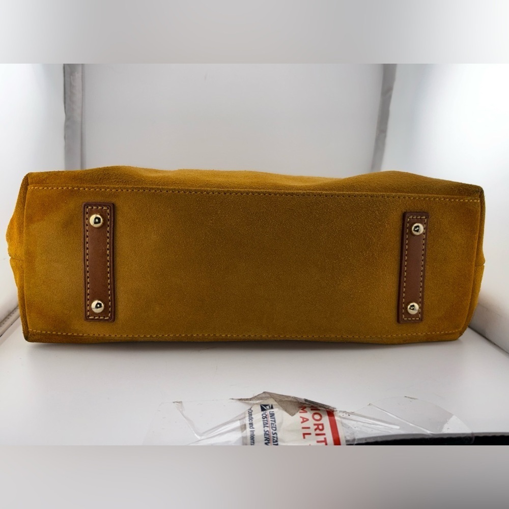 Dooney And Bourke Leather Shoulder Bag, Handbag Mustard - Picture 11 of 16